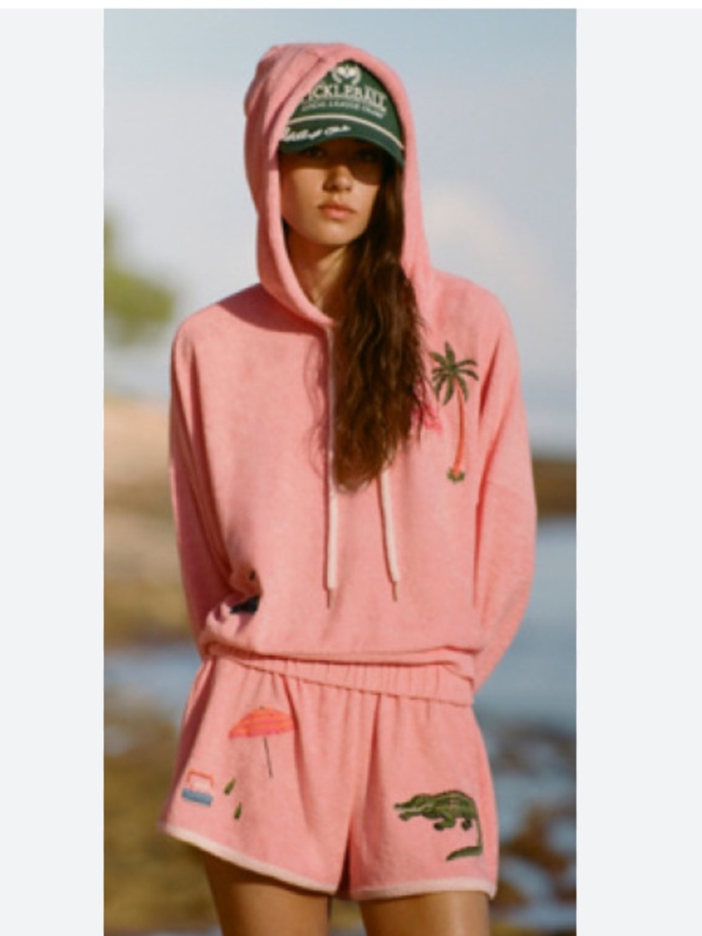 Celadine Embroidered Terry Sweatshirt